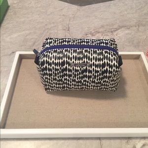 Stella & Dot Pouf black and white cosmetic bag